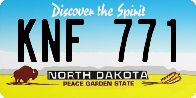ND license plate KNF771