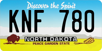 ND license plate KNF780