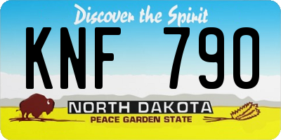 ND license plate KNF790