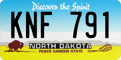 ND license plate KNF791