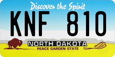ND license plate KNF810