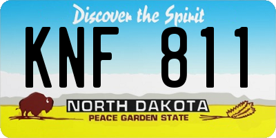 ND license plate KNF811