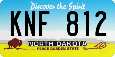 ND license plate KNF812