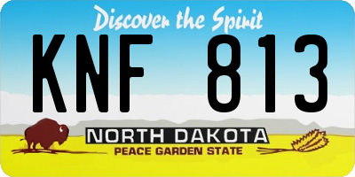 ND license plate KNF813
