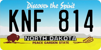 ND license plate KNF814