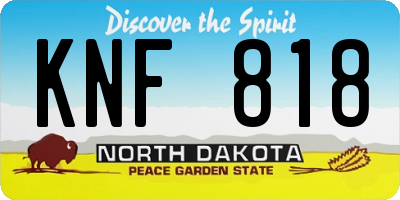 ND license plate KNF818