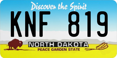 ND license plate KNF819