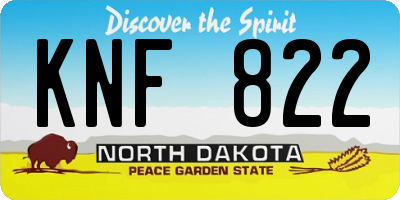 ND license plate KNF822