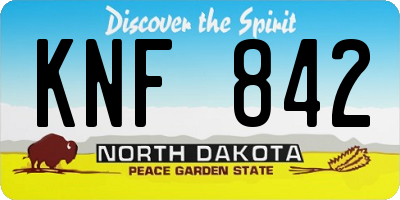 ND license plate KNF842