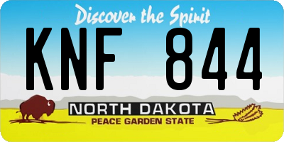 ND license plate KNF844