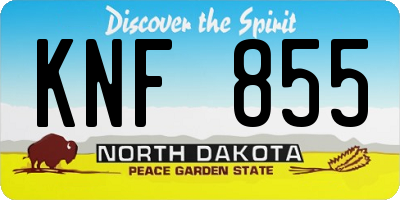 ND license plate KNF855