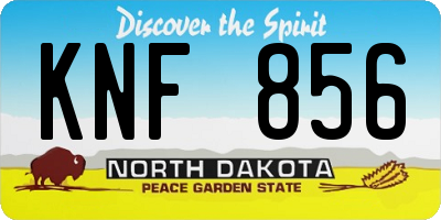 ND license plate KNF856