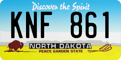 ND license plate KNF861