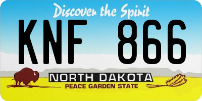 ND license plate KNF866