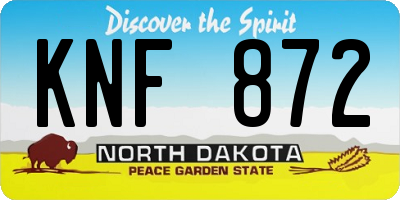 ND license plate KNF872