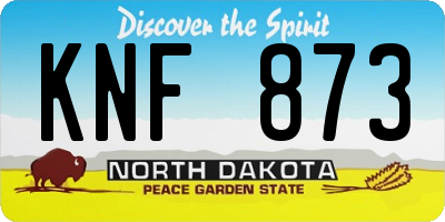 ND license plate KNF873