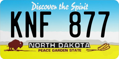 ND license plate KNF877