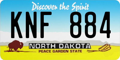 ND license plate KNF884