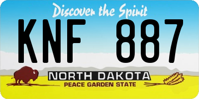 ND license plate KNF887