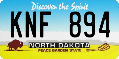 ND license plate KNF894
