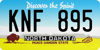 ND license plate KNF895