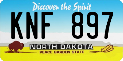 ND license plate KNF897