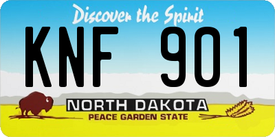 ND license plate KNF901