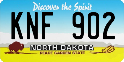 ND license plate KNF902