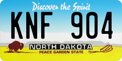 ND license plate KNF904
