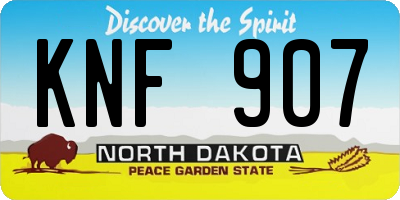 ND license plate KNF907
