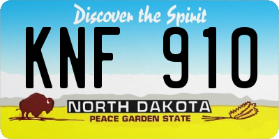 ND license plate KNF910