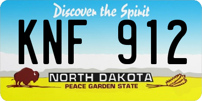 ND license plate KNF912