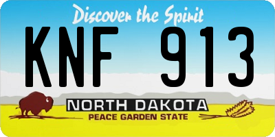 ND license plate KNF913