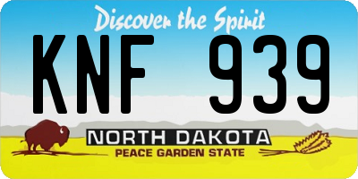 ND license plate KNF939