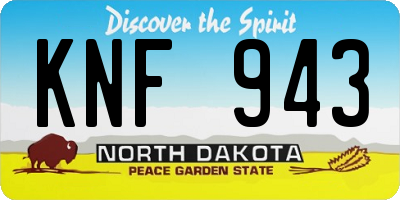 ND license plate KNF943
