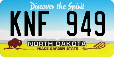 ND license plate KNF949