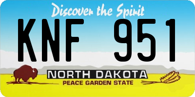 ND license plate KNF951