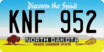 ND license plate KNF952