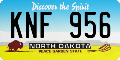 ND license plate KNF956