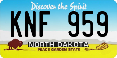 ND license plate KNF959
