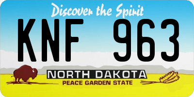 ND license plate KNF963