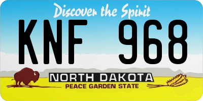 ND license plate KNF968