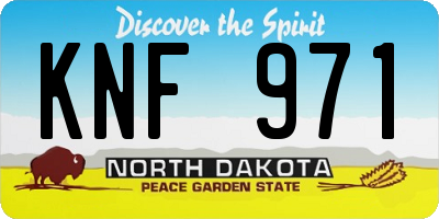 ND license plate KNF971