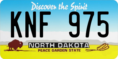 ND license plate KNF975