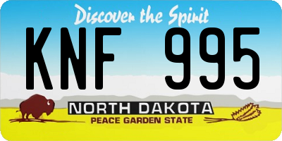 ND license plate KNF995