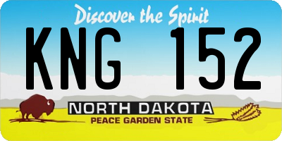 ND license plate KNG152
