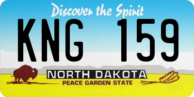 ND license plate KNG159