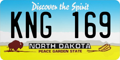 ND license plate KNG169
