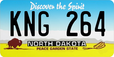ND license plate KNG264