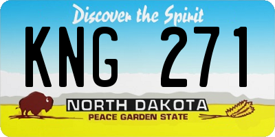 ND license plate KNG271